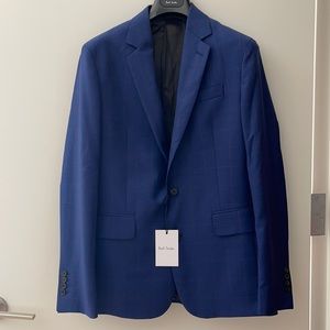 Paul Smith Tailored-Fit Blue Check Wool Jacket
